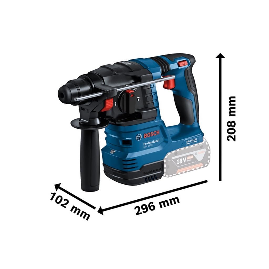 Bosch Professional 18V System Akku Bohrhammer GBH 18V-22 (mit SDS plus, inkl. 2x 4.0Ah Akku, Schnellladegerät GAL 18V-40, L-BOXX)