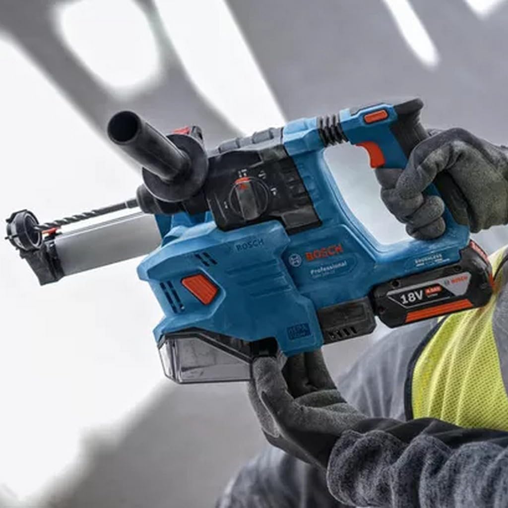 Bosch Professional 18V System Akku Bohrhammer GBH 18V-22 (mit SDS plus, KickBack Control und Vibration Control, inkl. GDE 18V-12, L-BOXX, ohne Akku/Ladegerät)