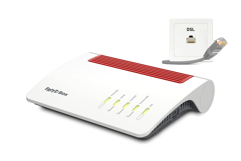 FRITZ! Box 7590 AX – Wi-Fi 6 DSL-Router mit Mesh, DECT-Basis & Supervectoring