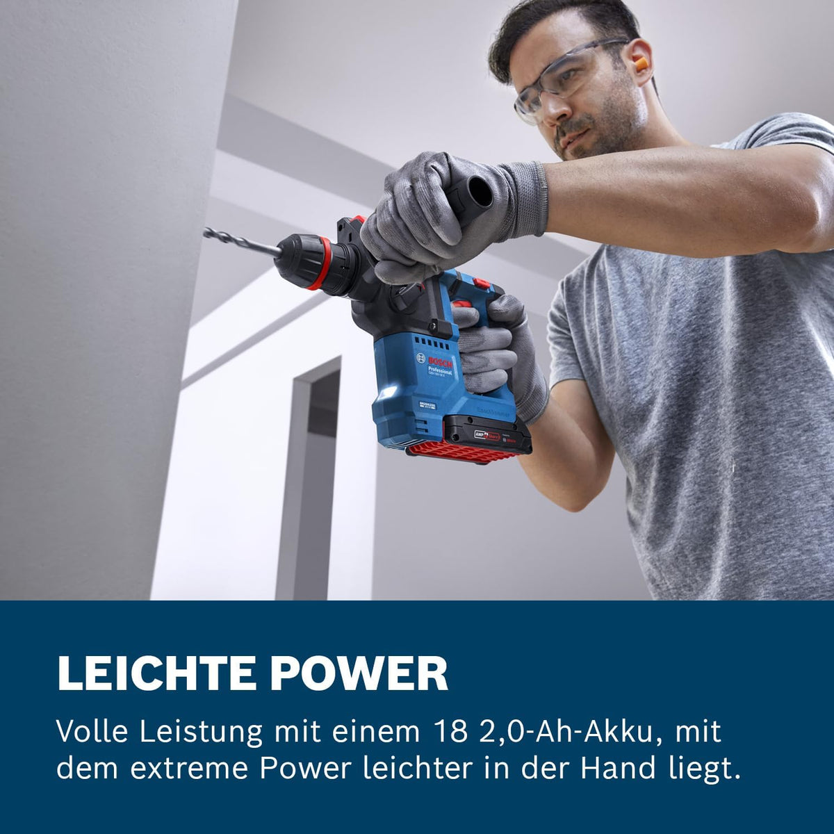 Bosch PRO 18V System Akku-Bohrhammer GBH 18V-18 X (ONECHUCK, inkl. L-BOXX 136)