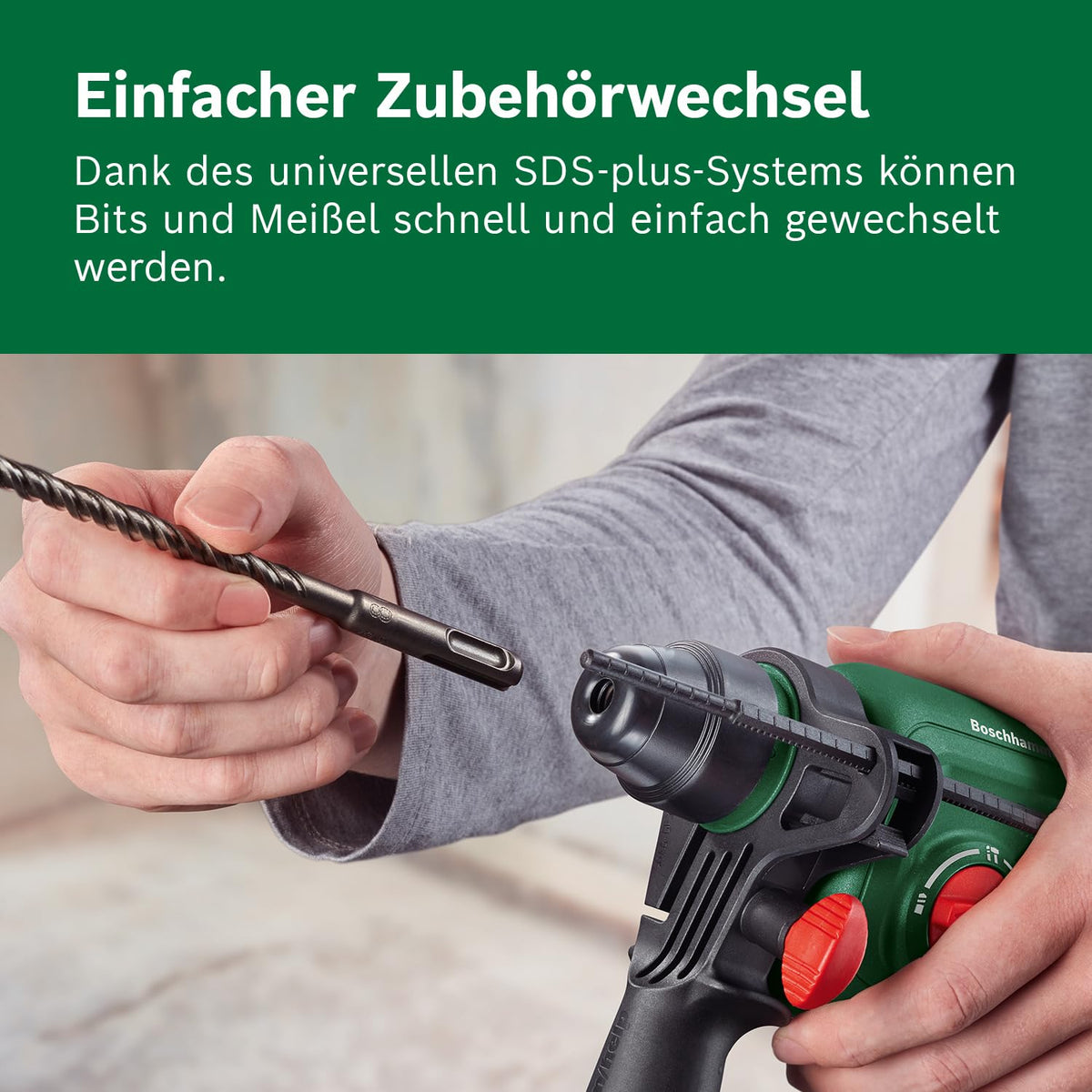 Bosch Akku-Bohrhammer UniversalHammer 18V (1x Akku 4,0 Ah; 18 Volt System; zum Bohren, Hammerbohren, Meißeln und Schrauben; im Koffer)