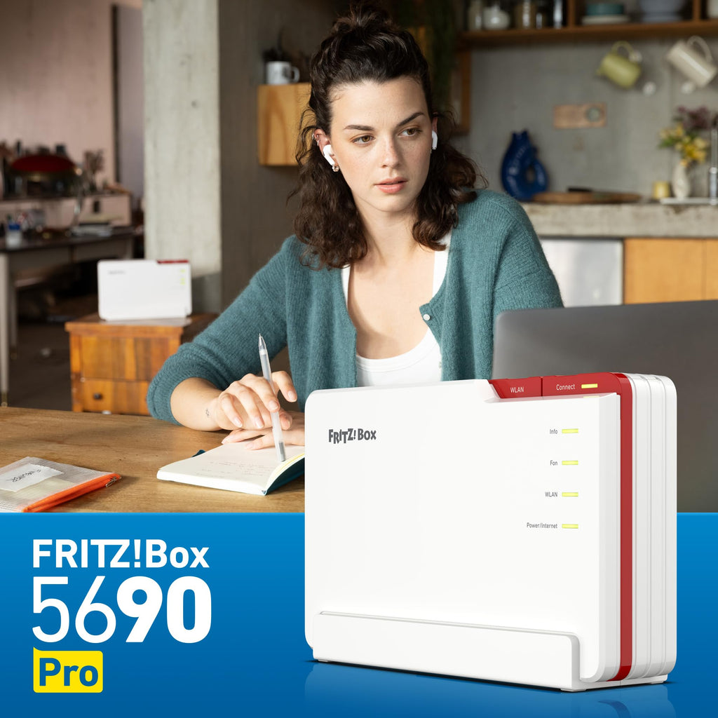 FRITZ! Box 5690 Pro – Premium WLAN Router mit Wi-Fi 7, Glasfaser & DSL