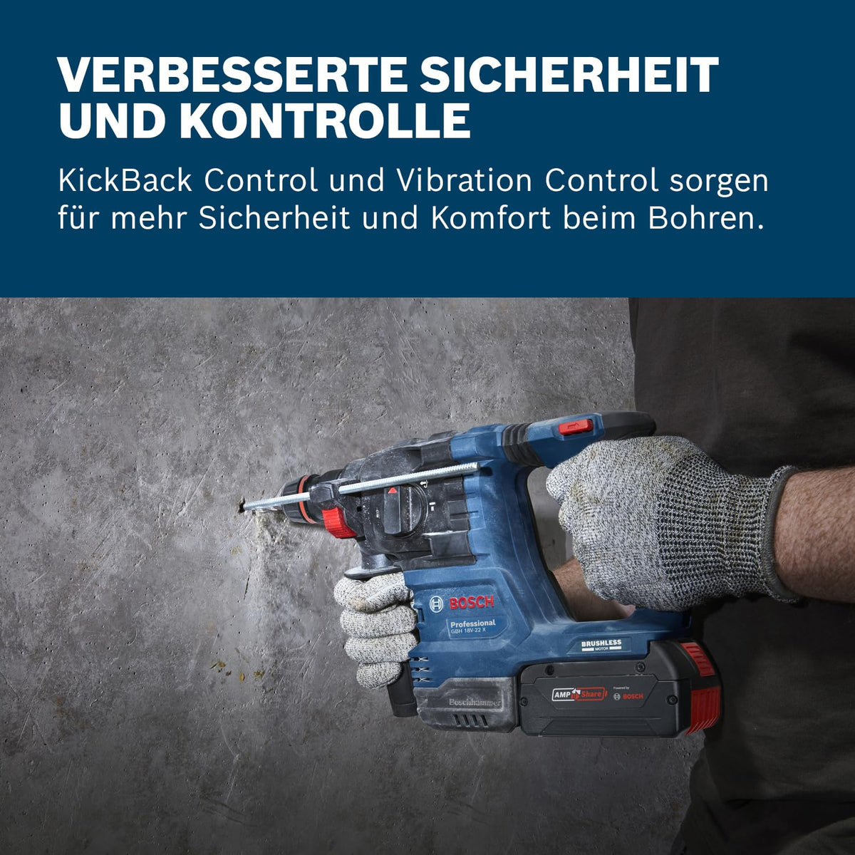 Bosch PRO 18V System Akku-Bohrhammer GBH 18V-22 X (inkl. L-BOXX 136)
