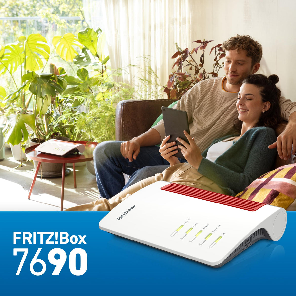 FRITZ! Box 7690 International – Wi-Fi 7 DSL Router mit Mesh & DECT-Basis